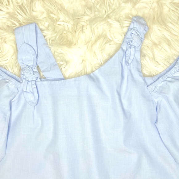 ZARA Girls Poplin Cold Shoulder Top Sz 13/14 - Picture 3 of 4